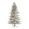 Nearly Natural 6.5&#x27; Pre-Lit Flocked Northern Fir Artificial Christmas Tree, Warm LED Lights